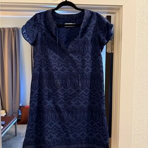 Vineyard Vines Navy Patterned Mini Dress